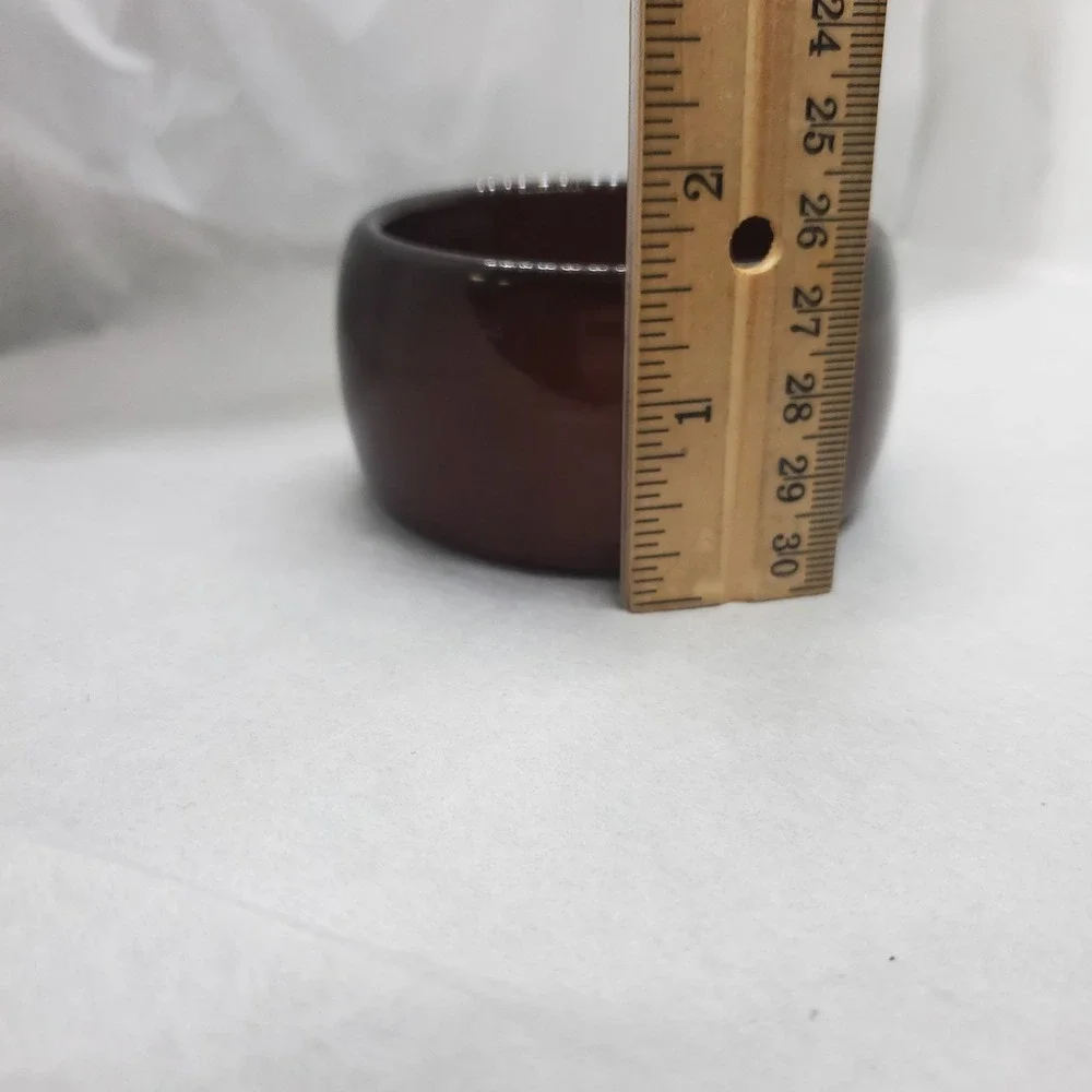 Max Mara Women's Thick‎ Brown Bracelet, 1.5 Inches Wide, Made in Italy